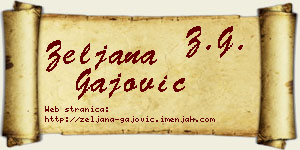 Željana Gajović vizit kartica
